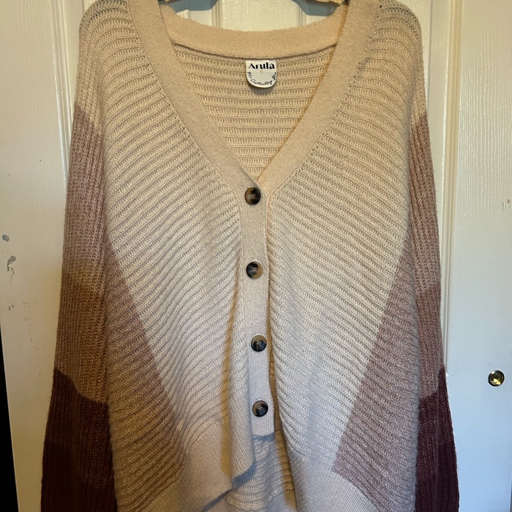 ARULA Women's Button-Up knitted Cardigan (3XL)